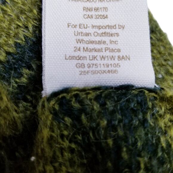 Free People FP BEACH Moss Green Mohair Tiger Stripe Cardigan Size M - Picture 11 of 12